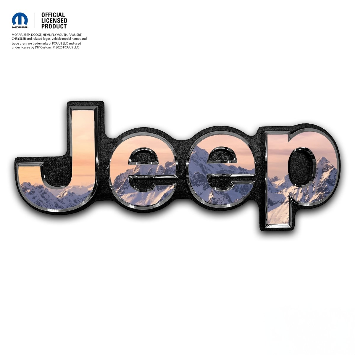 Jeep Emblem Overlay Decals - Purple Mountains - Tiny Wrapz