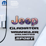 Jeep Emblem Overlay Decals - Purple Mountains - Tiny Wrapz