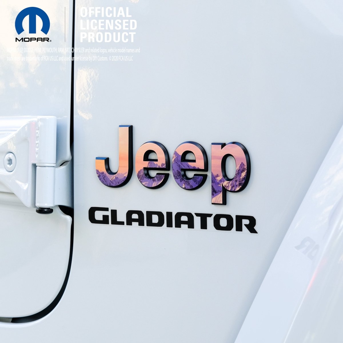 Jeep Emblem Overlay Decals - Purple Mountains - Tiny Wrapz