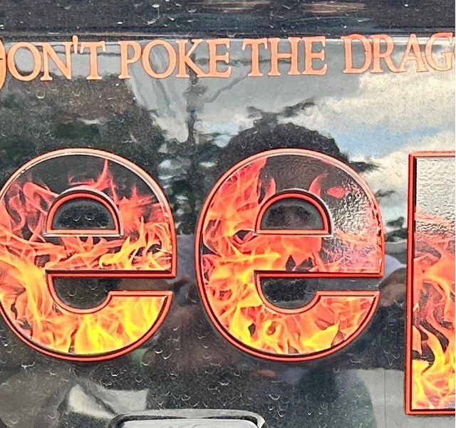 Jeep Emblem Overlay Decals - Real Flames - Tiny Wrapz