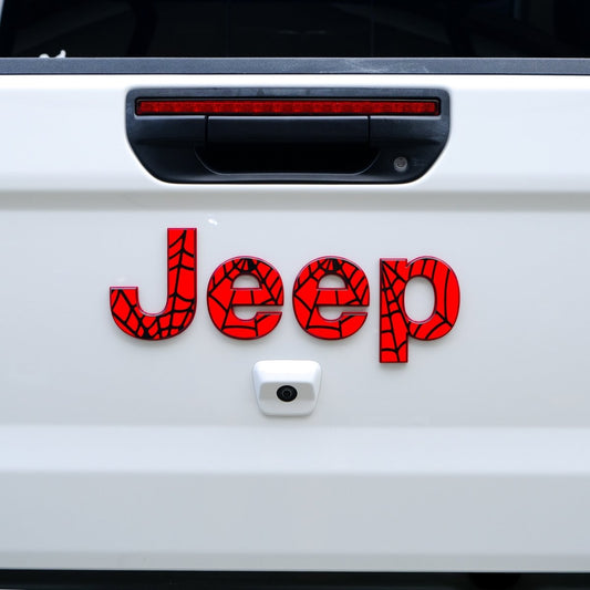 Jeep Emblem Overlay Decals - Spider Web - Tiny Wrapz