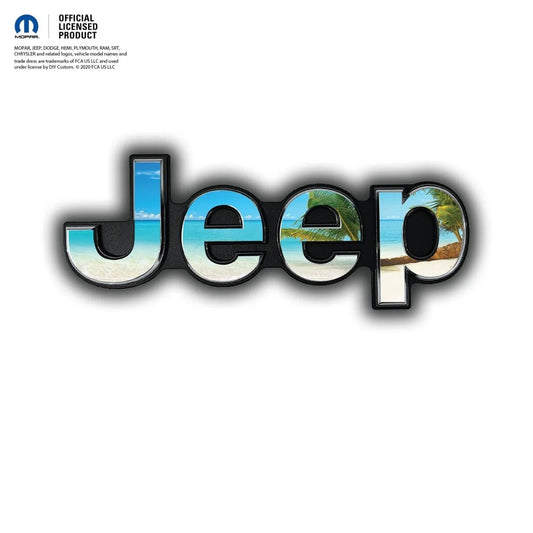 Jeep Emblem Overlay Decals - The Beach - Tiny Wrapz