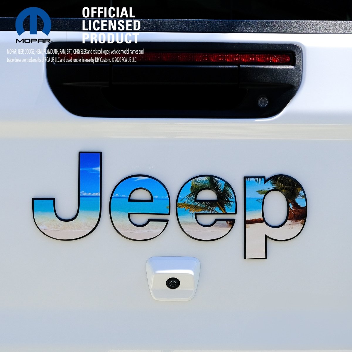 Jeep Emblem Overlay Decals - The Beach - Tiny Wrapz