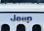 Jeep Emblem Overlay Decals - Thin Blue Line American Flag - Tiny Wrapz