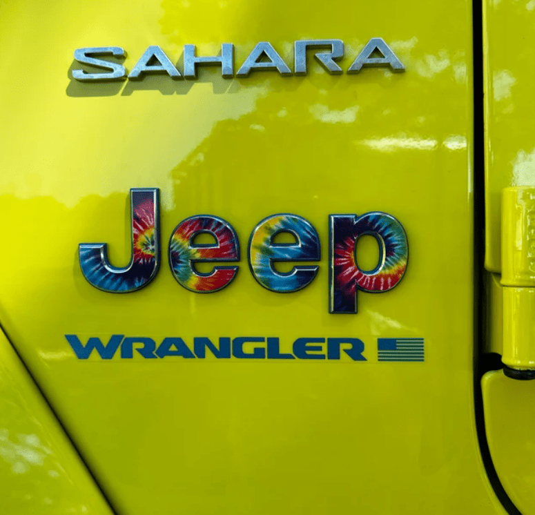 Jeep Emblem Overlay Decals - Tie Dye - Tiny Wrapz