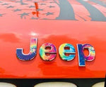 Jeep Emblem Overlay Decals - Tie Dye - Tiny Wrapz