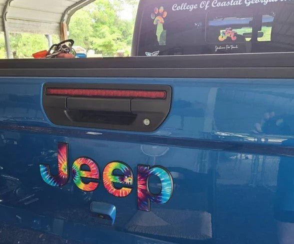 Jeep Emblem Overlay Decals - Tie Dye - Tiny Wrapz
