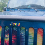 Jeep Emblem Overlay Decals - Tie Dye - Tiny Wrapz