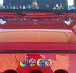 Jeep Emblem Overlay Decals - Tie Dye - Tiny Wrapz