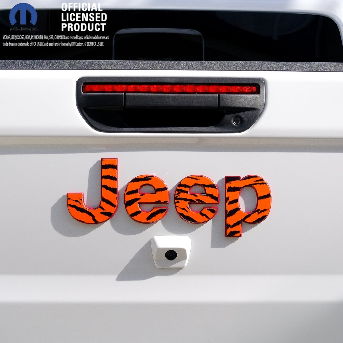 Jeep Emblem Overlay Decals - Tiger Print - Tiny Wrapz