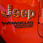 Jeep Emblem Overlay Decals - Tiger Print - Tiny Wrapz