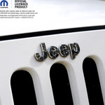 Jeep Emblem Overlay Decals - Topographic Black White Gray - Tiny Wrapz