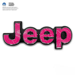 Jeep Emblem Overlay Decals - Topographic Pink with Gray - Tiny Wrapz