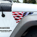Jeep Fender Vent Decals Pair "American Flag" Fits 2007-2017 Wrangler JK - Tiny Wrapz