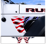 Jeep Fender Vent Decals Pair "American Flag" Fits 2018 - 2026 Wrangler JL & Gladiator - Tiny Wrapz