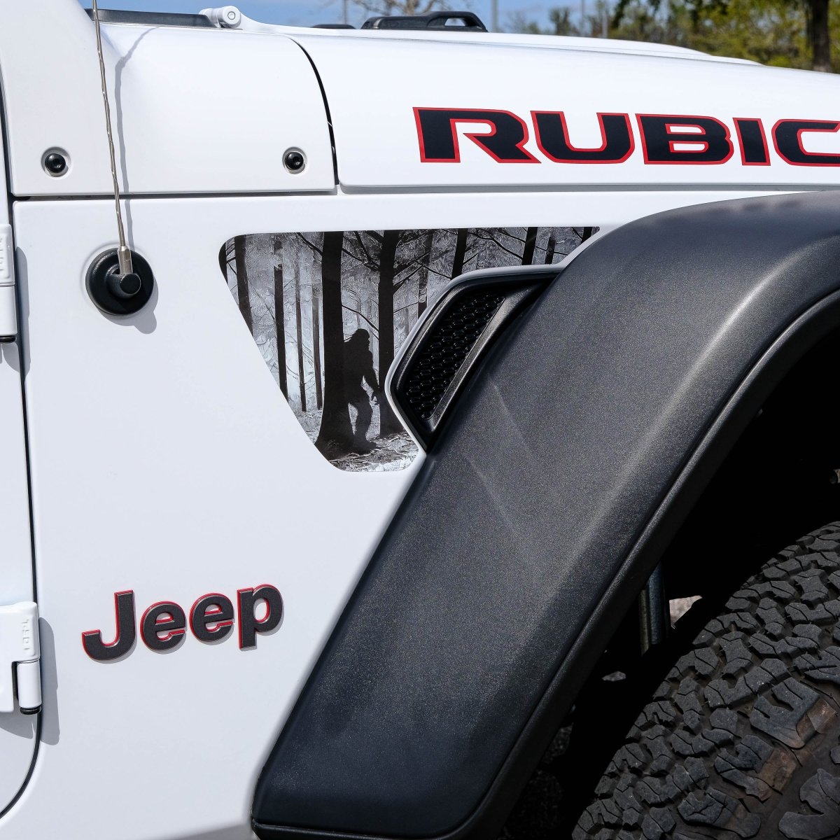Jeep Fender Vent Decals Pair "Big Foot" Fits 2018 - 2026 Wrangler JL & Gladiator - Tiny Wrapz