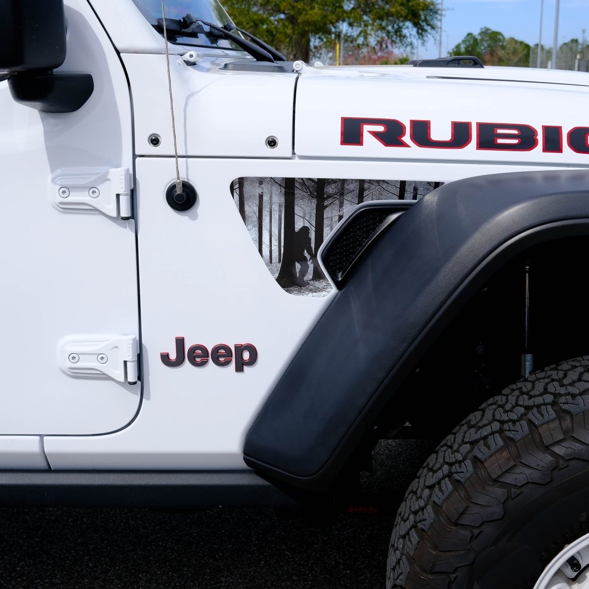 Jeep Fender Vent Decals Pair "Big Foot" Fits 2018 - 2026 Wrangler JL & Gladiator - Tiny Wrapz