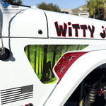 Jeep Fender Vent Decals Pair "Big Foot-Green" Fits 2018-2026 Wrangler JL & Gladiator - Tiny Wrapz