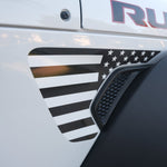Jeep Fender Vent Decals Pair "Black and White American Flag" Fits 2018-2026 Wrangler JL & Gladiator - Tiny Wrapz