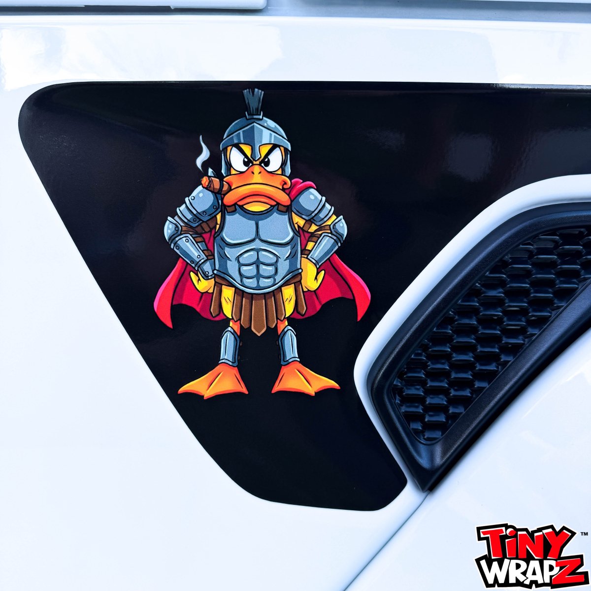 Jeep Fender Vent Decals Pair "Black Gladiator Duck " Fits 2018 - 2026 Wrangler JL & Gladiator - Tiny Wrapz
