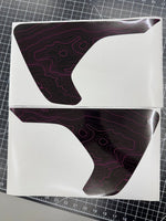 Jeep Fender Vent Decals Pair "Black & Pink Topographic" Fits 2018 - 2026 Wrangler JL & Gladiator - Tiny Wrapz