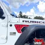 Jeep Fender Vent Decals Pair "Dog Paws" Fits 2018 - 2026 Wrangler JL & Gladiator - Tiny Wrapz