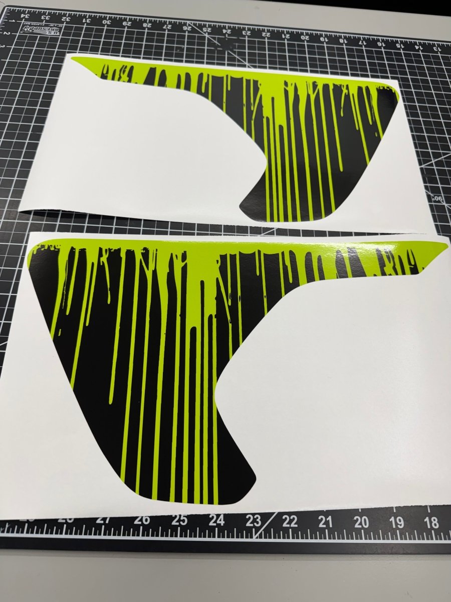 Jeep Fender Vent Decals Pair "Dripping Green" Fits 2018 - 2026 Wrangler JL & Gladiator - Tiny Wrapz