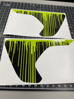 Jeep Fender Vent Decals Pair "Dripping Green" Fits 2018 - 2026 Wrangler JL & Gladiator - Tiny Wrapz