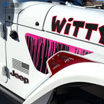 Jeep Fender Vent Decals Pair "Dripping Pink" Fits 2018-2026 Wrangler JL & Gladiator - Tiny Wrapz