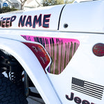 Jeep Fender Vent Decals Pair "Dripping Pink" Fits 2018-2026 Wrangler JL & Gladiator - Tiny Wrapz