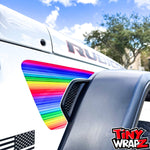 Jeep Fender Vent Decals Pair "Rainbow" Fits 2018-2026 Wrangler JL & Gladiator - Tiny Wrapz