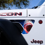 Jeep Fender Vent Decals Pair "Shark" Fits 2018-2026 Wrangler JL & Gladiator - Tiny Wrapz