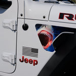 Jeep Fender Vent Decals Pair "Shark" Fits 2018-2026 Wrangler JL & Gladiator - Tiny Wrapz