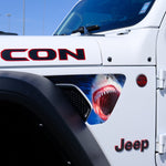 Jeep Fender Vent Decals Pair "Shark" Fits 2018-2026 Wrangler JL & Gladiator - Tiny Wrapz