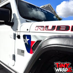 Jeep Fender Vent Decals Pair "Texas Flag" Fits 2018-2026 Wrangler JL & Gladiator - Tiny Wrapz