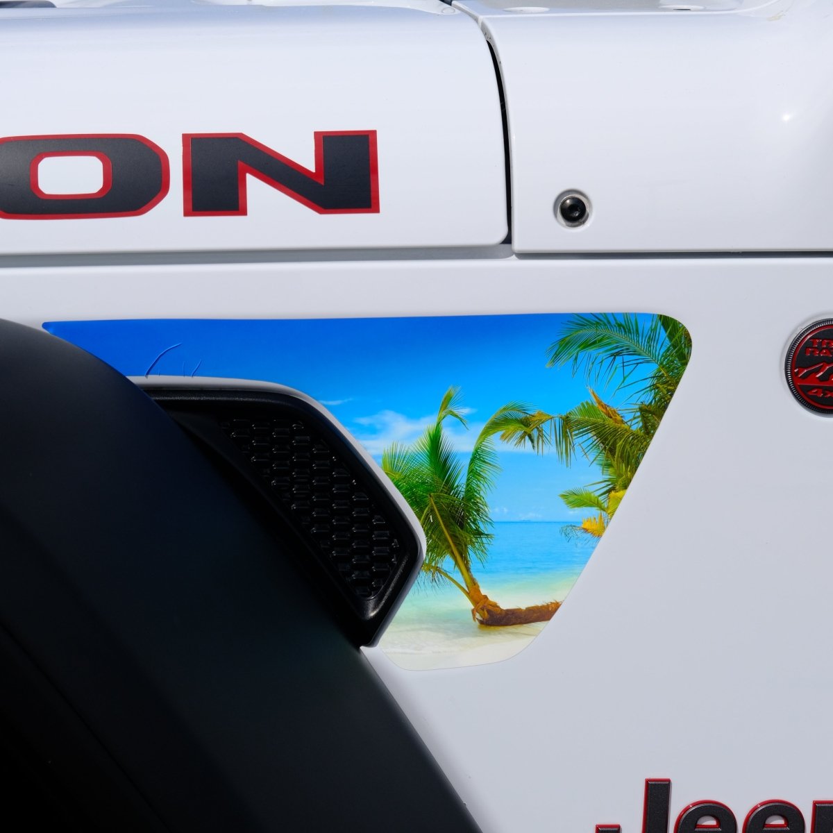Jeep Fender Vent Decals Pair "The Beach" Fits 2018-2026 Wrangler JL & Gladiator - Tiny Wrapz