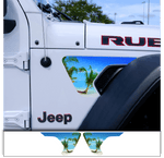 Jeep Fender Vent Decals Pair "The Beach" Fits 2018 - 2026 Wrangler JL & Gladiator - Tiny Wrapz