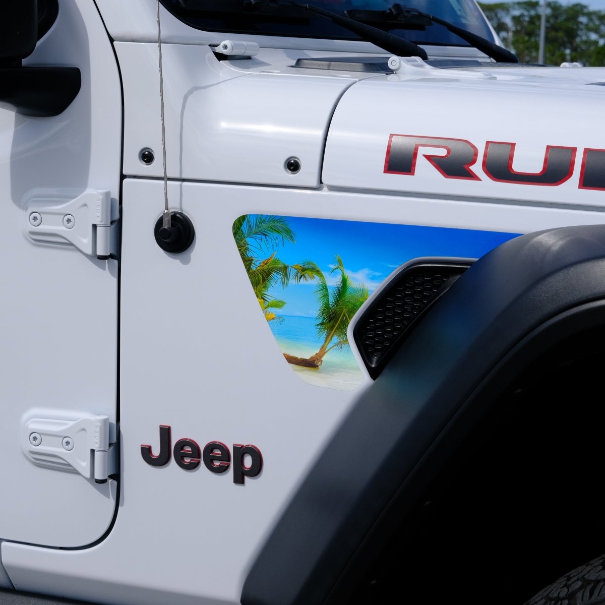 Jeep Fender Vent Decals Pair "The Beach" Fits 2018-2026 Wrangler JL & Gladiator - Tiny Wrapz