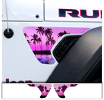 Jeep Fender Vent Vinyl "Pink Sunset" Decals Fits 2018 - 2026 Wrangler JL & Gladiator - Tiny Wrapz