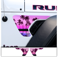 Jeep Fender Vent Vinyl "Pink Sunset" Decals Fits 2018 - 2026 Wrangler JL & Gladiator - Tiny Wrapz