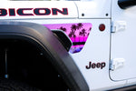Jeep Fender Vent Vinyl "Pink Sunset" Decals Fits 2018-2026 Wrangler JL & Gladiator - Tiny Wrapz