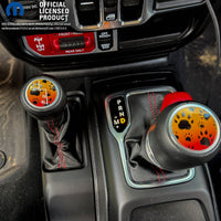 Jeep Shift Knob Premium Vinyl "Bear Paw" Sticker Fits 2018-2026 Wrangler JL & Gladiator - Tiny Wrapz