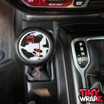 Jeep Shift Knob Premium Vinyl "Cow Print" Sticker Fits 2018-2026 Wrangler JL & Gladiator - Tiny Wrapz