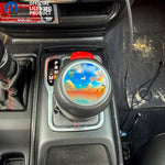 Jeep Shift Knob Premium Vinyl "Dolphin Sunset" Sticker Fits 2018-2026 Wrangler JL & Gladiator - Tiny Wrapz