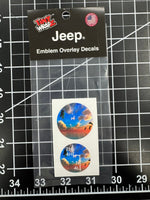Jeep Shift Knob Premium Vinyl "Dolphin Sunset" Sticker Fits 2018 - 2026 Wrangler JL & Gladiator - Tiny Wrapz