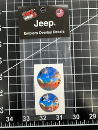 Jeep Shift Knob Premium Vinyl "Dolphin Sunset" Sticker Fits 2018 - 2026 Wrangler JL & Gladiator - Tiny Wrapz