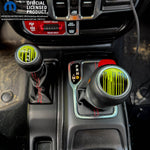 Jeep Shift Knob Premium Vinyl "Dripping Lime Green" Sticker Fits 2018-2026 Wrangler JL & Gladiator - Tiny Wrapz