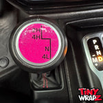 Jeep Shift Knob Premium Vinyl "Glitter" Sticker Fits 2018-2026 Wrangler JL & Gladiator - Tiny Wrapz