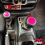 Jeep Shift Knob Premium Vinyl "Glitter" Sticker Fits 2018-2026 Wrangler JL & Gladiator - Tiny Wrapz