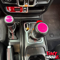 Jeep Shift Knob Premium Vinyl "Glitter" Sticker Fits 2018-2026 Wrangler JL & Gladiator - Tiny Wrapz